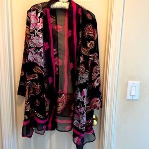 Chicos size 2 beautiful sheer jacket. Worn once.